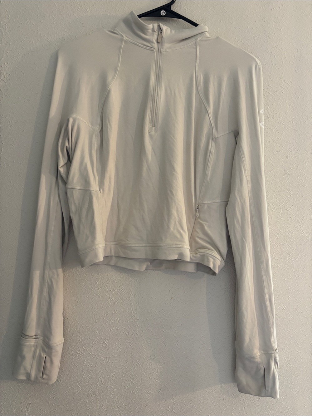 lululemon athletica Cream Half-Zip Hoodie Top